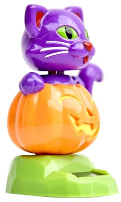 Figure oscillanti - Funzionamento Solare Gatto annuo di Testa Decorazione per Auto | Decorazione interna per Auto Camion Campeggio Auto Ufficio Casa Supporto Finestra