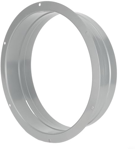 CYRENT Raccord de tuyau d'aération à bride en métal pour ventilation murale de 75 mm à 200 mm, adaptateur de conduit CVC, résistant aux hautes températures, 220 °C, résistant aux intempéries