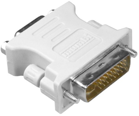 Mumbi - Adaptador DVI-I (DVI 24-5 Macho/VGA 15 Hembra), Color Gris