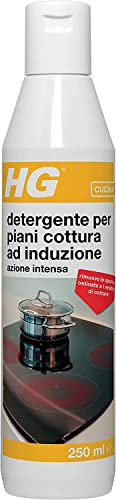 HG Detergente ad Azione Intensa per Piani Cottura ad Induzione, Sgrassatore Sicuro anche per Fornelli Elettrici, in Vetroceramica e a Gas, 250 ml