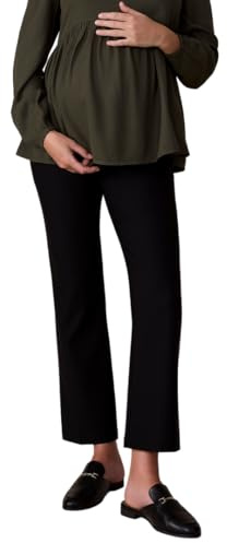 Motherhood Maternity Women's Maternity Super Stretch Secret Fit Belly Ankle Skinny Work Pant, Black, Small