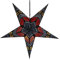 GURU SHOP Faltbarer Advents Leucht Papierstern, Weihnachtsstern 60 cm - Horus Blau/rot, Papiersterne 60 cm