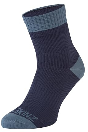 SEALSKINZ Unisex Wasserdichte Socken – Knöchellang, für warme Temperaturen geeignet, Blau, XL