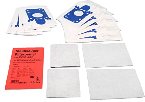 Staubsaugerladen.de - 10 Staubsaugerbeutel kompatibel mit Philips, AEG, Electrolux - Ultra Silencer, Viva Control, Oxigen, Clario, Excelio, Air Max, 3000 Serie, Powerlife - Ersatz für Swirl PH86 PH96