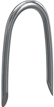 100 Stück Stahlkrampen 2,5x12x25mm – MADE IN GERMANY – rostfrei, Stahl verzinkt – Krampen für Zaun, Befestigung Maschendrahtzaun, Staketenzaun Befestigung, U Nägel, Staketenzaun