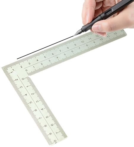 Règle à bords carrés, équerre de mesure en métal, outils de cadre en acier inoxydable, règles carrées double face, outil de mesure de haute précision pour la fabrication de dispositions de charpentier