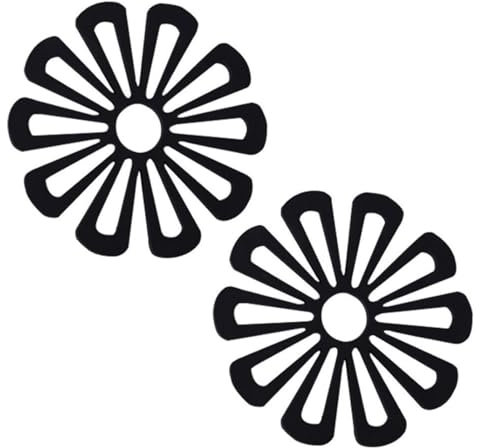 ﻿ 2 Pcs Trivets for Kitchen Worktops, Heat-Resistant Hot Pan Stand, Pot Holder Waterproof Heat Mats, Trivets for Hot Pans Kitchen Worktops Household Table Protective Mat (Black)