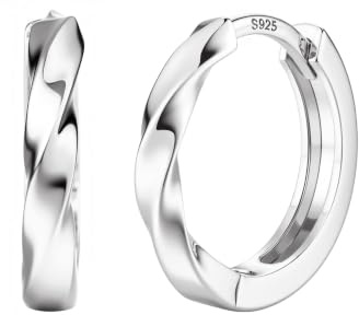 JeweBella kreoler silver 925 vattentäta 18K guldörhängen allergivänliga kreoler silver guld små 10 mm guldörhängen förgyllda för kvinnor flickor barn, 10 mm, Koppar