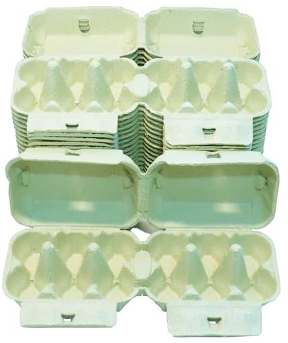 Home Centre Egg Boxes Trays 20 Pieces Box Holds 6 Eggs Recyclable Biodegradable Cardboard Yellow