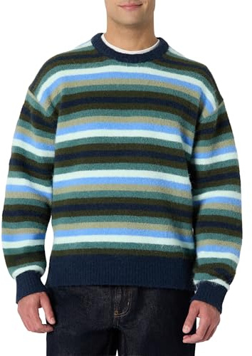 Amazon Essentials Men's Relaxed-Fit Faux Mohair Crewneck Pullover Jumper