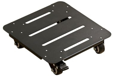 Carrito de flores resistente con frenos rodantes para interiores y exteriores, soporte móvil para el hogar y el jardín, carrito de flores negro (25 x 25 cm)