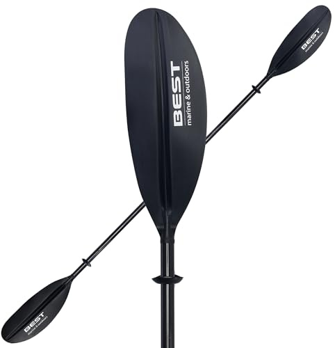 Best Marine and Outdoors Carbon Fibre Kayak Paddle 234cm – Lightweight 33oz, Double Ended Paddle with Feathered Blades – Ideal for Recreational Kayaking