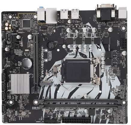 Zunate H410-Computer-Motherboard, LGA 1200 Dual DDR4 DIMM Micro ATX-Motherboard mit DVI- und VGA-Ausgang, Serial ATA III-Anschlüssen, PCI E X16, RJ45, PCI E 3.0