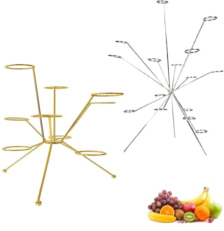 WEIWOGU Portafrutta esplosiva, fuochi d'artificio sul tavolo da pranzo, esposizione di frutta galleggiante a 360°, portafrutta creativa per decorazioni per la casa (2 set)