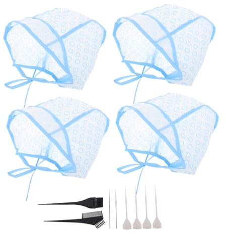 Toyvian Bonnets de Coloration Capillaire Perforés Réglables 12 Pièces Kit Coiffure Professionnel Surlignage Cheveux Salon et Domicile