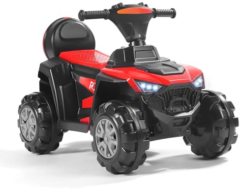Véhicule électrique, Quad pour Enfants, Quad électrique 6V pour Enfants avec Marche Avant et arrière, Musique, phares LED, Coffre de Rangement amélioré, Quad électrique pour Enfants (Rouge)