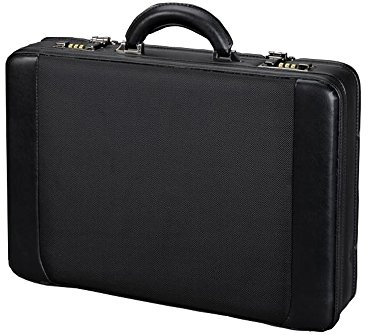 Alassio 45039 - Attaché Laptop Koffer MODICA, aus strapazierfähigem Lederimitat, ca. 45,5 x 32,5 x 10,5 cm, schwarz
