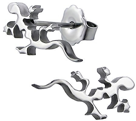 Laimons Bijou pour femme boucles d'oreilles pour femme salamandre brillant acier inoxydable