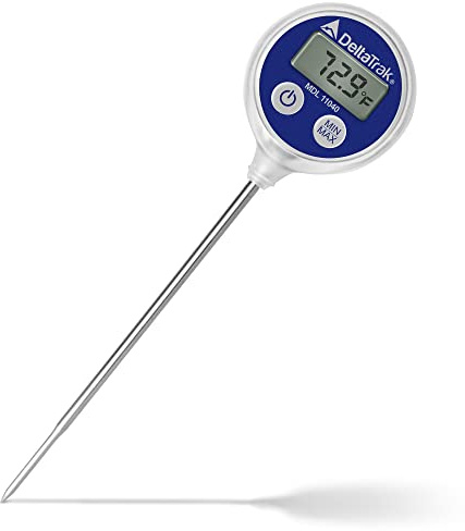 DeltaTrak 11040 Professional Digital Meat Themometer Waterproof for Kitchen, Food Cooking, Grill, BBQ, Smoker, Candy, Coffee, Blue