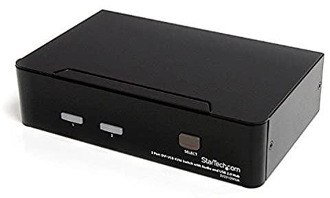 StarTech.com 2 Port DVI KVM Switch - USB DVI - Hot-key & Audio Support - 1920x1200 KVM Switch - KVM Video Switch , TAA (SV231DVIUA)