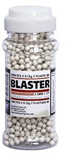 Blaster - Palline in ABS da 4,5 mm, 0,13 g (1000), Unisex, Colore: Bianco, Taglia Unica