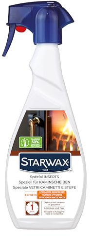 STARWAX - Detergente express - Speciale vetri caminetti e stufe - Pulisce, scoglie la fuliggine e il catrame - Azione rapida - Senza soda caustica - 500ml