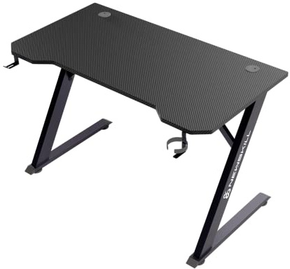 NEWSKILL Belenor | Mesa Gaming Negra | 120x60x75 cm