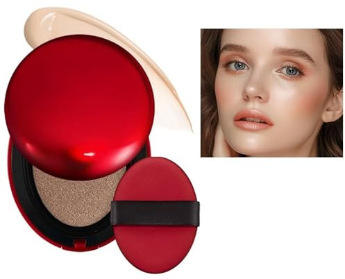 Super Fit Cushion Foundation Textura ligera, acabado semimate 72 horas de duración Cobertura modulable. resistente al agua,transparente Red+Shell+Air se centra en mantener una gran cobertura ﻿