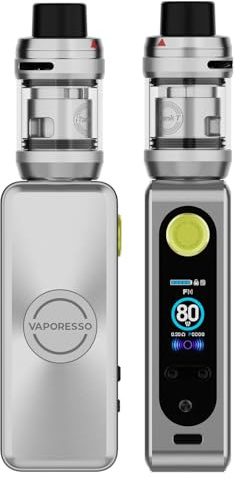 Vaporesso GEN SE Kit | 80W Vaporesso SE MAX Mod -Vape DL - 3ml Auto-Open Top iTank T Clearomizer Fit GTI Mesh Coil (Gti 0.2Ω/ 0.4Ω) E Cigarette Vaporizer No Nicotine No Liquid (Argento Artico)