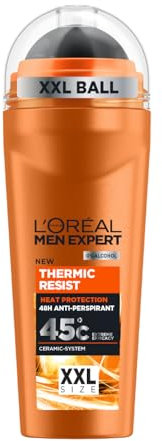 L'Oréal Men Expert Thermic Resist Desodorante Para Hombre Roll-On Anti-transpirante 48h eficaz incluso a 45ºC XXL 100ml