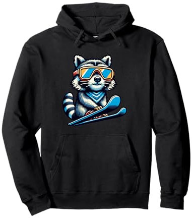 Raton laveur pour sports d'hiver et plein air - Animal mignon Sweat à Capuche