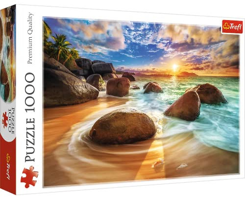 Trefl, Puzzle, Samudra Beach, Indien, 1000 Teile, Premium Quality, für Erwachsene und Kinder ab 12 Jahren