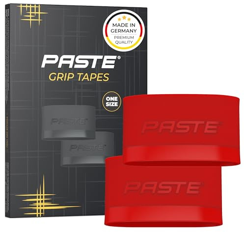 PASTE ® Schienbeinschonerhalter Fußball Silikon Herren, Damen, Kinder Rot - Halterung für Fussball Stutzen als Schienbeinschoner Halter - Stutzen-Halter, Grip Tapes für Fußballstutzen, Knöchelband