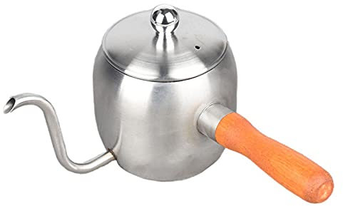 BAIYA Caffettiera Acciaio Inox,Moka Express Caffettiera Caffettiera Italiana,Caffettiera Pressofiltro 500ML (Silver)