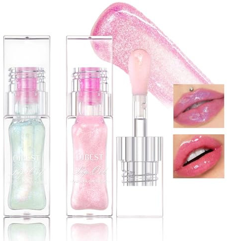 Likesing 2 Pièces Lot Rouge a Levre Pailleté Noir Longue Tenue Magique Change Couleur Rouge a Levre Sans Transfert Rouges à Lèvres Brillant à Lèvres Lip Gloss Oil Lipstick Kit Maquillage Femme Cadeau