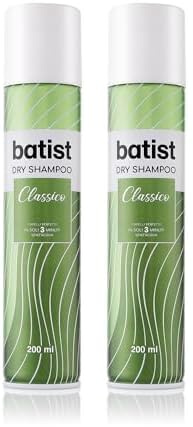 Batist Shampoo Secco Classico, Shampoo a secco ravvivante per capelli perfetti in soli 3 minuti, senz'acqua, Shampoo secco adatto a tutti i tipi di capelli, 200 ml, Made in Italy (Confezione da 2)