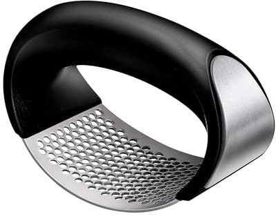 Fox Run Stainless Steel Garlic Rocker Press, Ergonomic Garlic Mincer