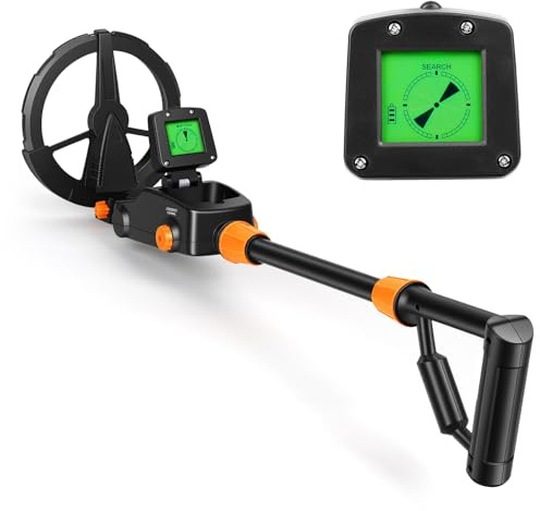 AXFEE Detecteur de Metaux Enfant, Détecteur de Métaux Étanche Ip66, Pliable Transportable Detecteur de Metaux Enfant avec Écran LCD et Son, Détecteur de Métaux Très Sensible, pour Enfants ou Débutants