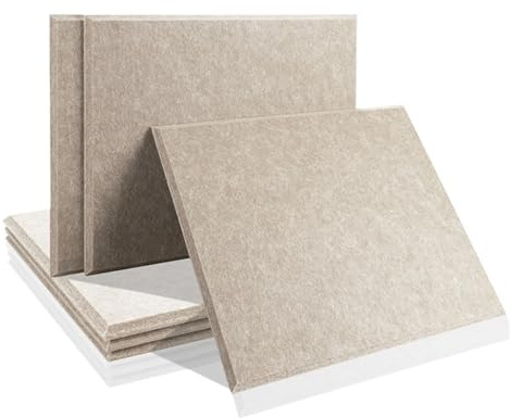 Soundproof Wall Panels 6 Pcs Acoust Insulation Absorcion Door Seal Strip Soundproof Wall Panel for Studio Sound Absorbing(Brown1,0.8cm Density)