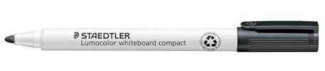 Staedtler Lumocolor 341-9. Rotuladores de color negro para pizarra blanca. Caja con 10 marcadores.