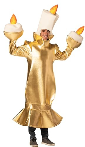 Kandelaber kostym levande ljus dam herr lek utklädning fest cosplay kostymer, vuxen en storlek
