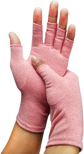 VITTO Anti-Artrithandskar (1 x par) - ger Värme och Kompression för att öka Cirkulationen och Minska Smärtan och Främja Läkning (Rosa, M)