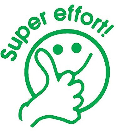 Super Effort! - Timbro per pollice in su, colore: Verde