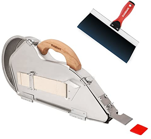 Goldblatt Banjo-Dry Tape-Set für Trockenbau-Taping-Werkzeuge mit 25,4 cm blauem Stahl-Tapingmesser, leicht und bequem zu verwenden für Finishing und Flicken