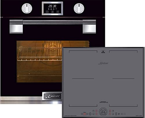 Kaiser Set de cuisinières à gaz EH 6338 S + KCT 6730 FIG - 11 fonctions + plaque de cuisson à induction - 60 cm - Intégré, Power Booster, Full Touch Control, Autark