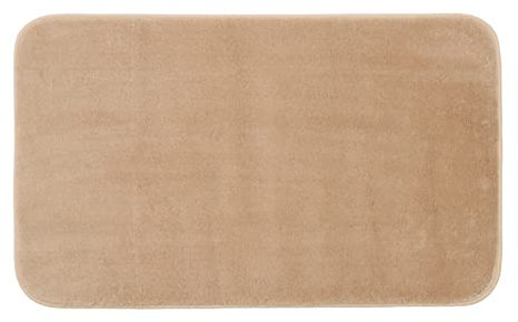 Gözze - Premium Rutschfester Badteppich, RIO, 100% Microfaser, 60 x 100 cm - Sand