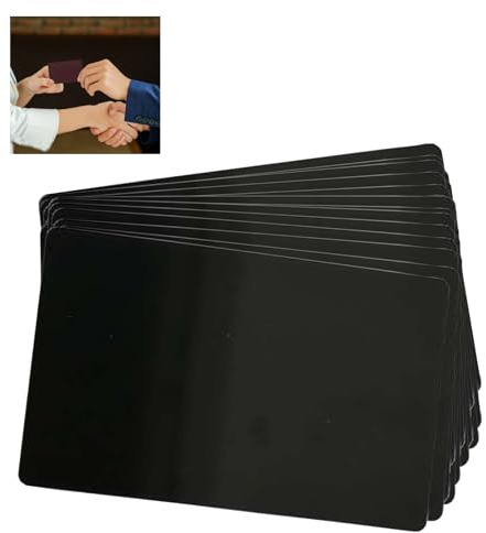 50 Pezzi Biglietti da Visita in Metallo, Biglietti da Visita Alluminio, Biglietto da Visita con Incisione Laser, Spessore 0,21 mm, per Ufficio e Carta Regalo Fai da Te