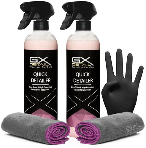 GxDetail Cera Líquida para Coche 1 Litro – Brillo Intenso y Protección Duradera – Quick Detailer - Fácil Aplicación y Acabado Hidrofóbico – Protección UV y Resistencia a la Suciedad.