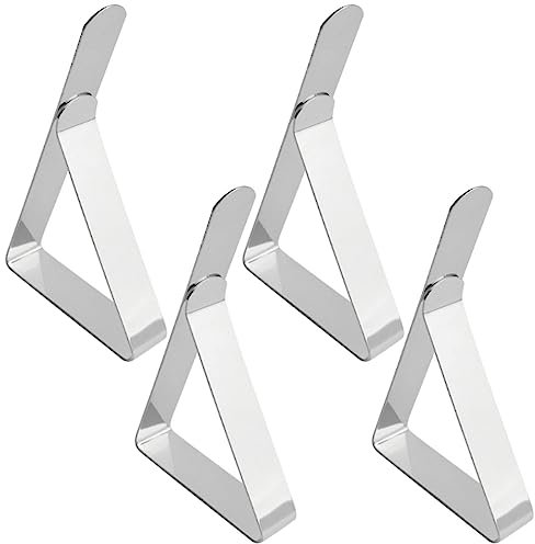 O5O2 4 Pezzi Ferma tovaglia da Esterno,Ferma tovaglia,fermatovaglia da Esterno,Ferma tovaglia da tavola,Tovaglia Clip in Acciaio Inox,Clip Antiscivolo Morsetto,per Outdoor Picnic Party