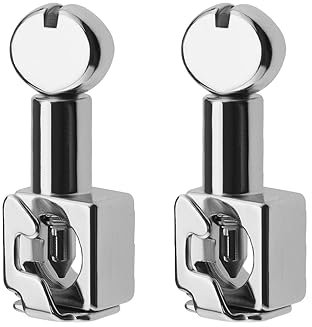 2 pinze per aghi in metallo, viti per maniglia girevole per accessori per raccordi per macchina da cucire domestica parti di ricambio, argento